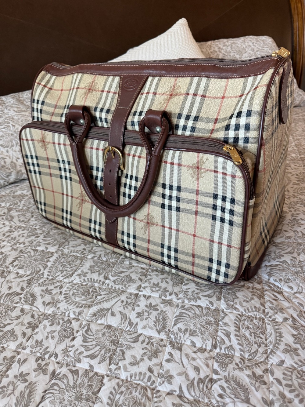 Burberry Vintage Checkered Weekender Bag